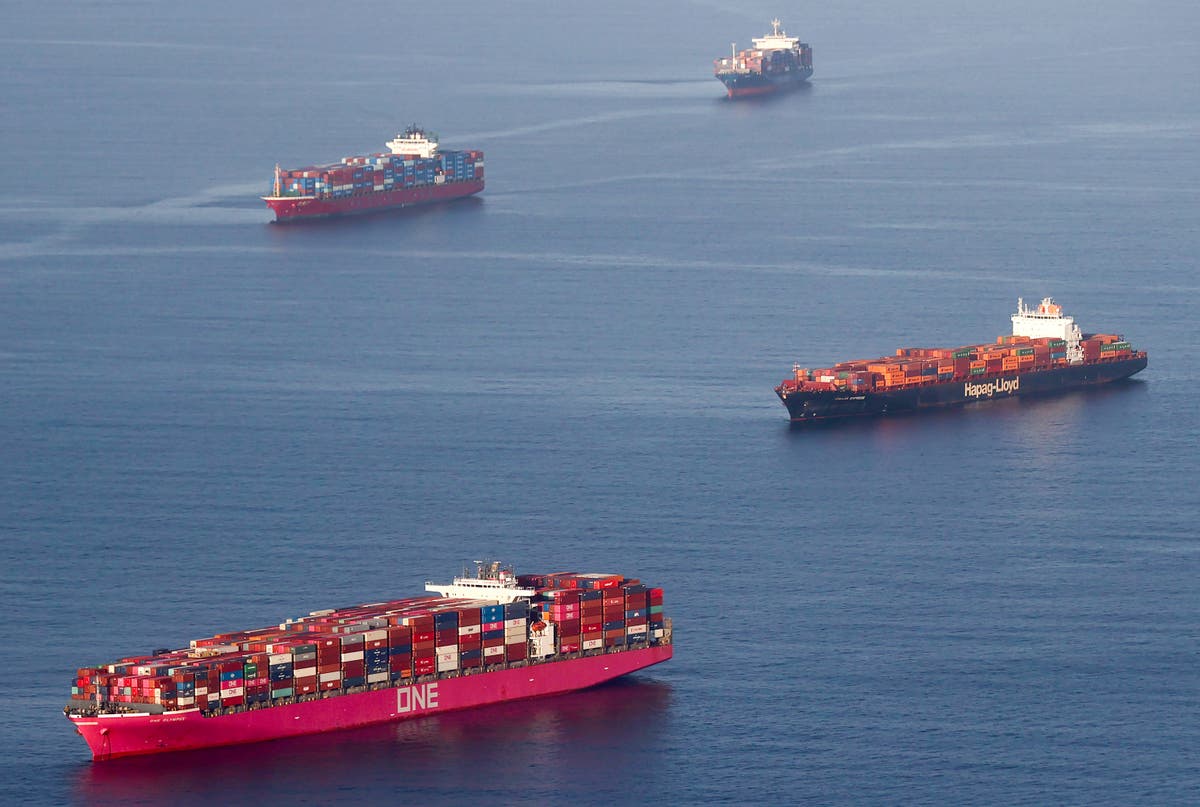65 cargo ships queue outside America&rsquo;s biggest ports in supply chain disruption