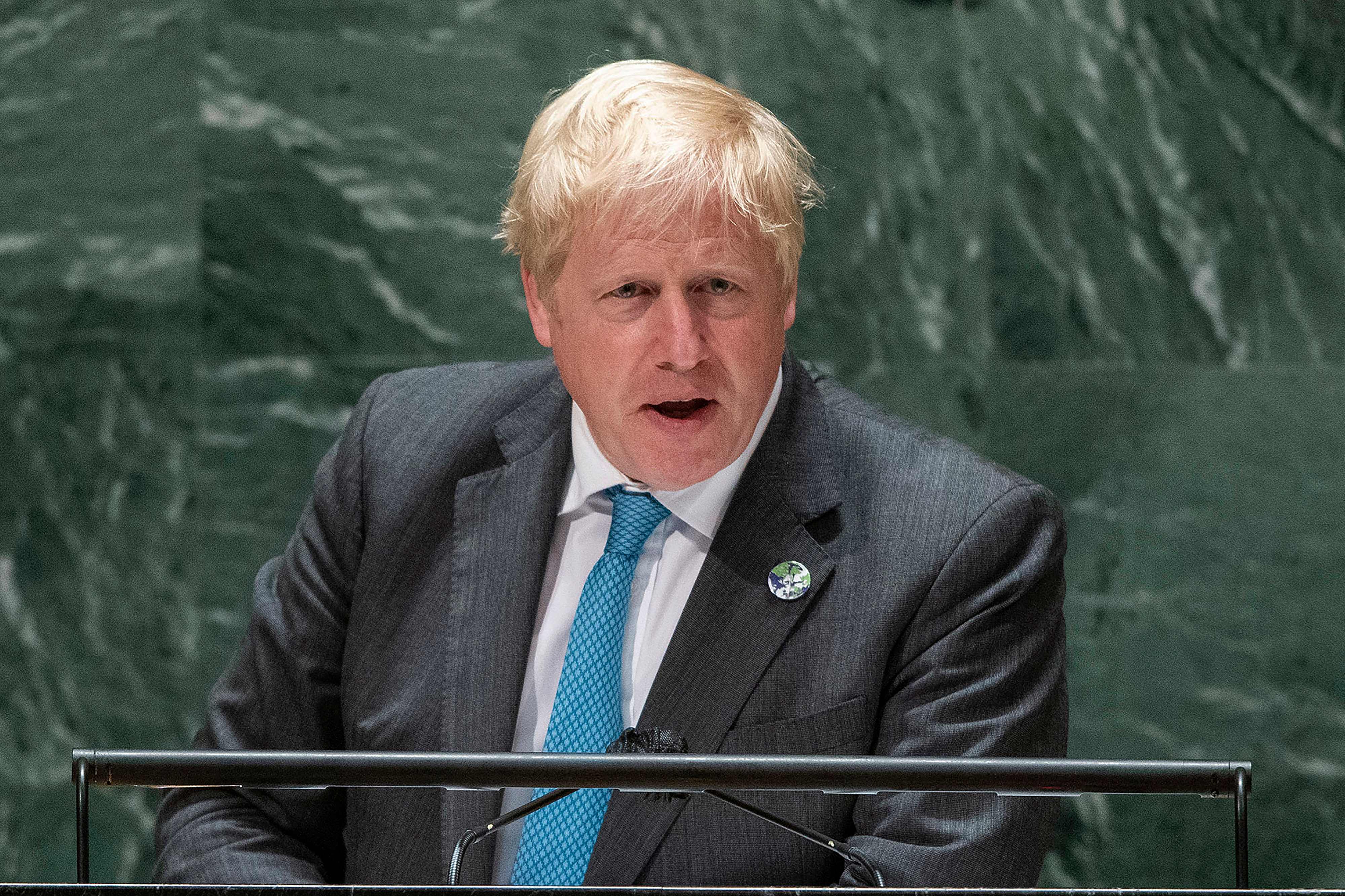 Boris Johnson addresses UN assembly in New York