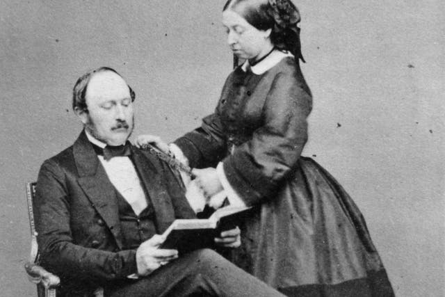 <p>Prince Albert (L) and Queen Victoria (R) at Buckingham Palace</p>