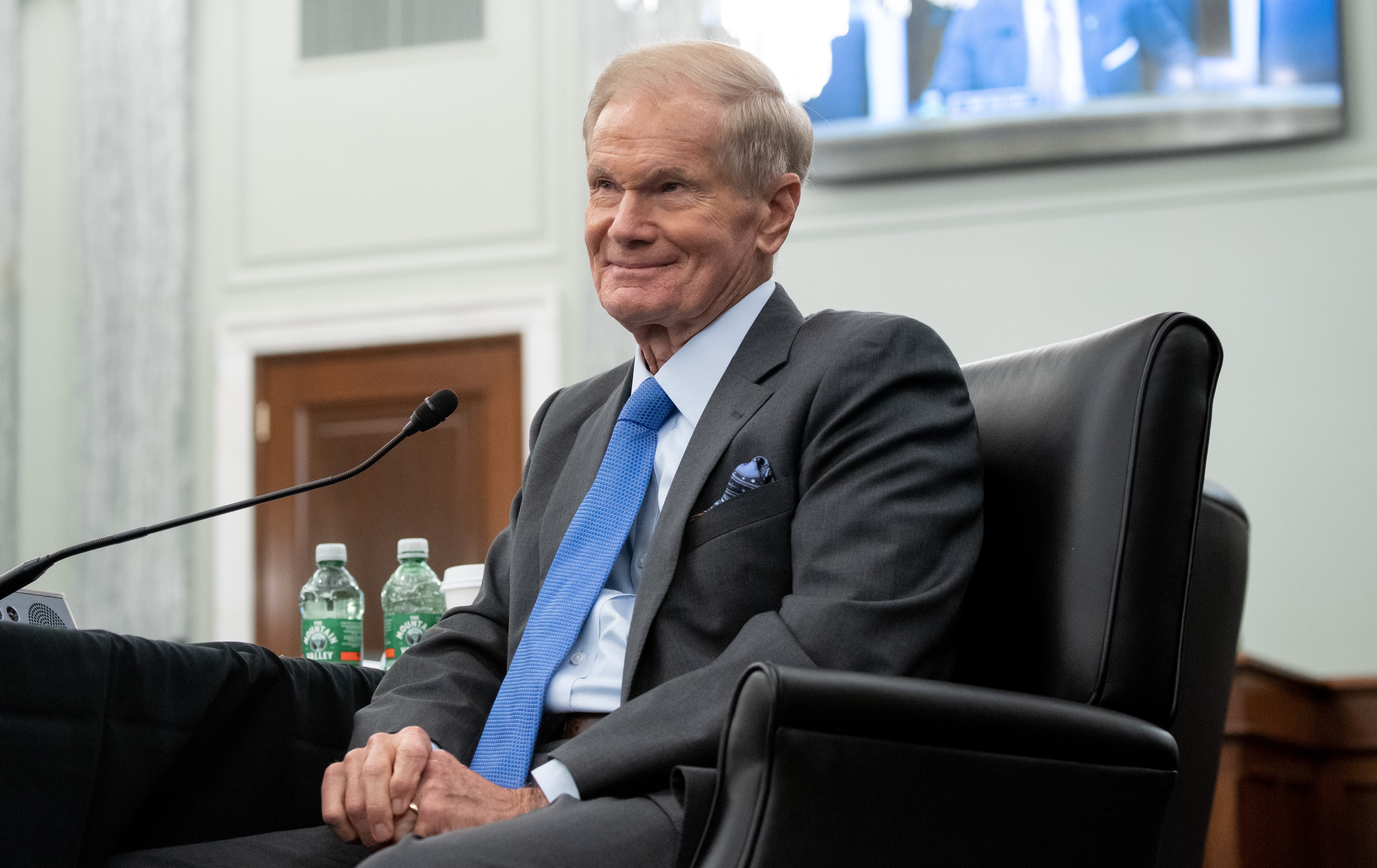 Nasa Administrator Bill Nelson when he attended Senate Committee on Commerce, Science, and Transportation confirmation hearing in April