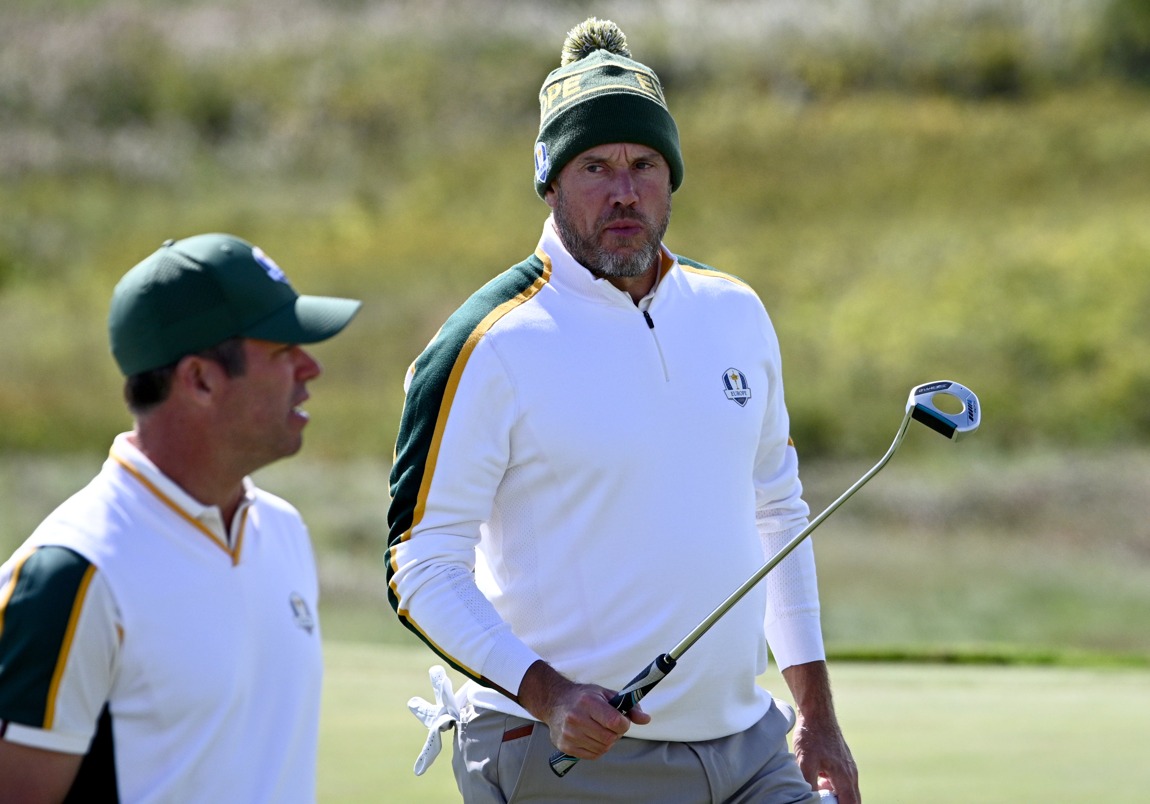 Paul Casey, left, and Lee Westwood are among Europe’s veteran players in the 43rd Ryder Cup (Anthony Behar/PA)
