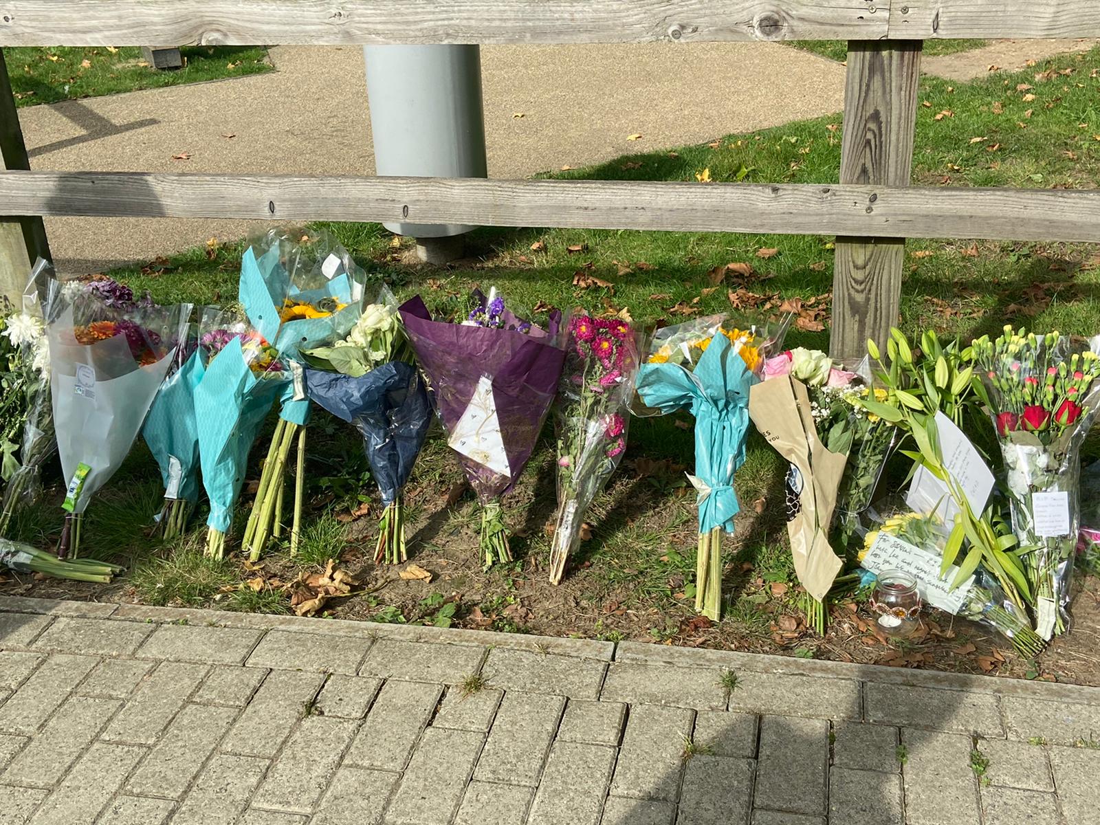 Flowers for the murdered schoolteacher