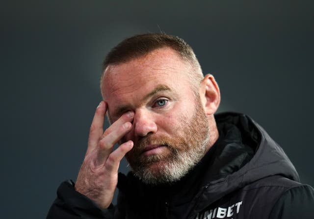 Derby manager Wayne Rooney (Nick Potts/PA)