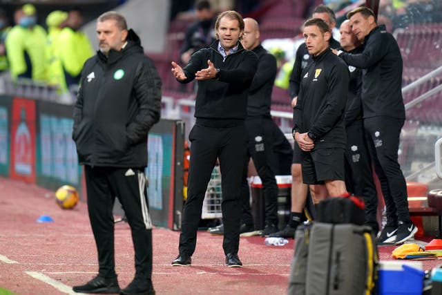 <p>Hearts manager Robbie Neilson (Jane Barlow/PA)</p>