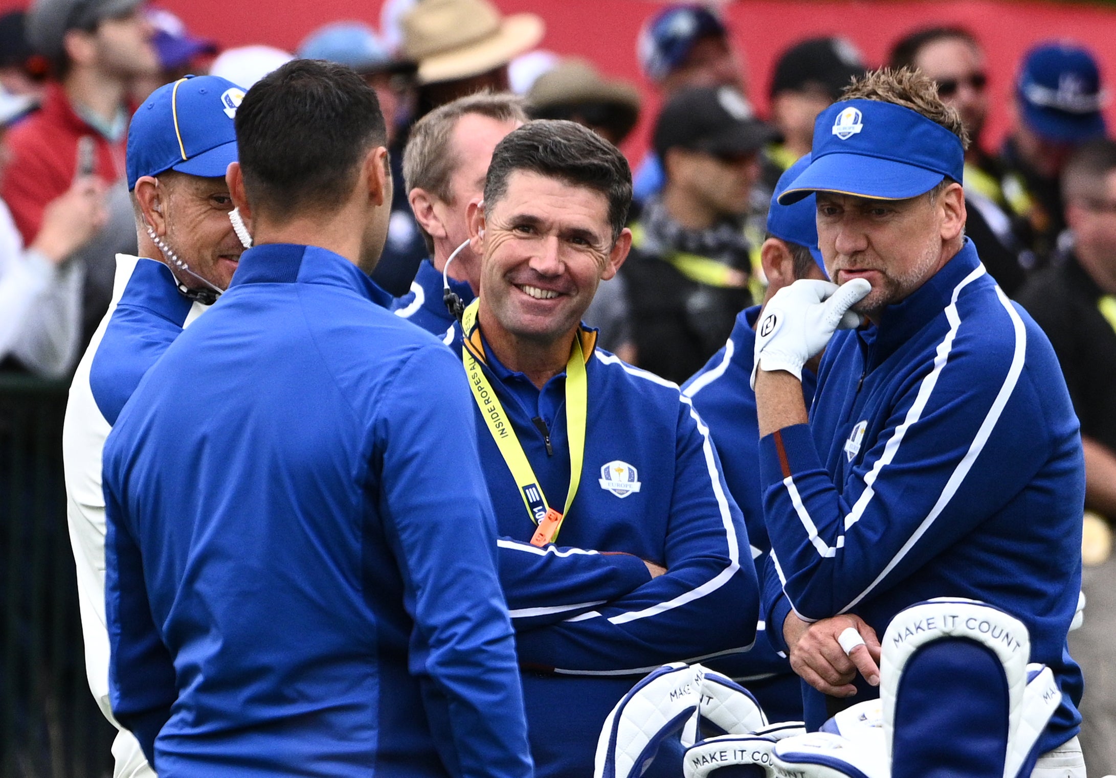 Team Europe captain Padraig Harrington during the second preview day ahead of the 43rd Ryder Cup (Anthony Behar/PA)