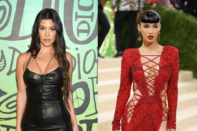 <p>Kourtney Kardashian and Megan Fox accused of copying Skims photo shoot idea</p>