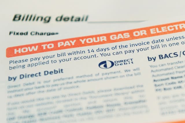 A general view of a utility bill (PA)