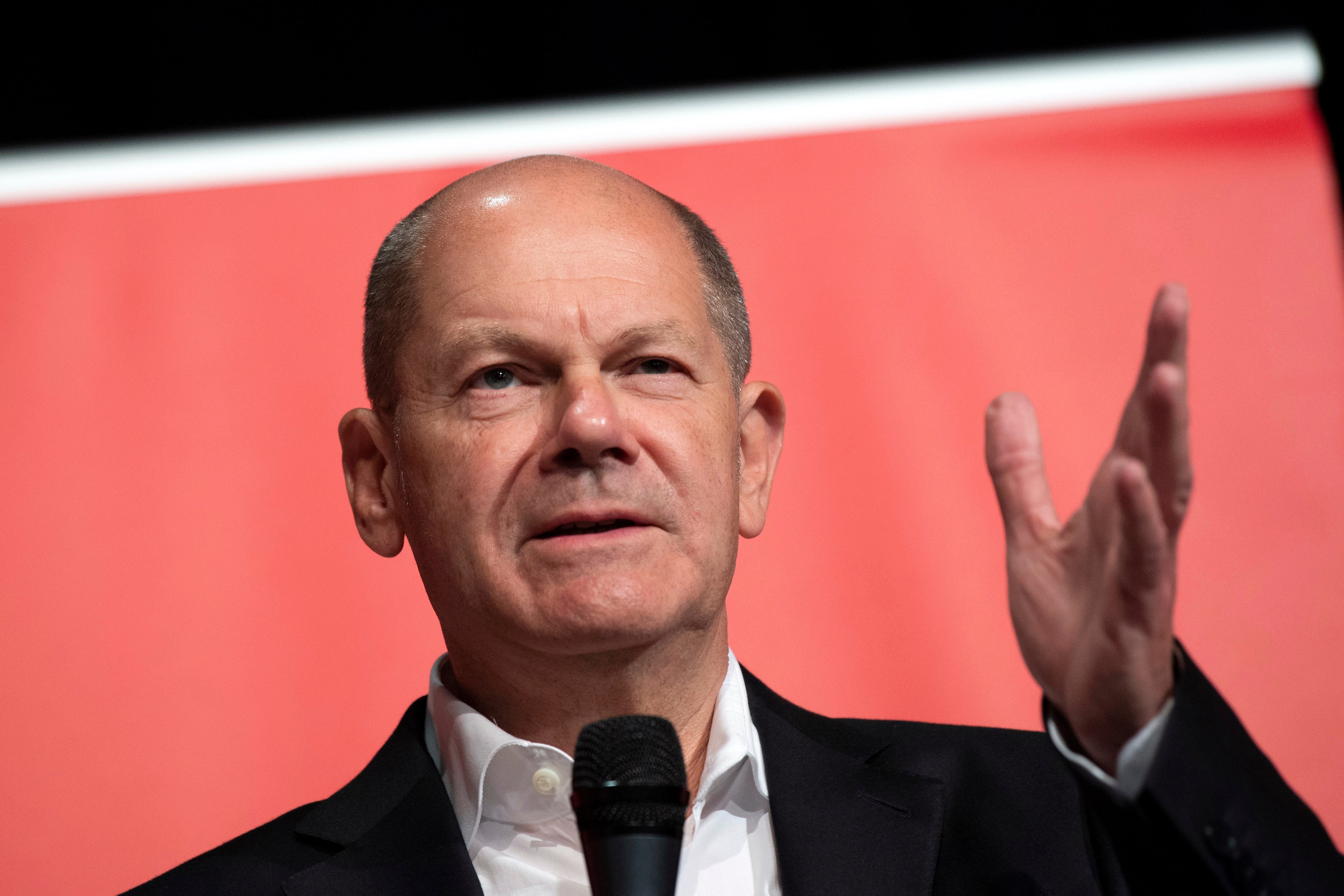 Frontrunner: Olaf Scholz, finance minister and SPD candidate for chancellor