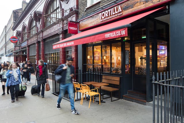 Burrito chain Tortilla is to launch on the stock market and has unveiled ambitious expansion plans (Giles Christopher/Tortilla/PA)