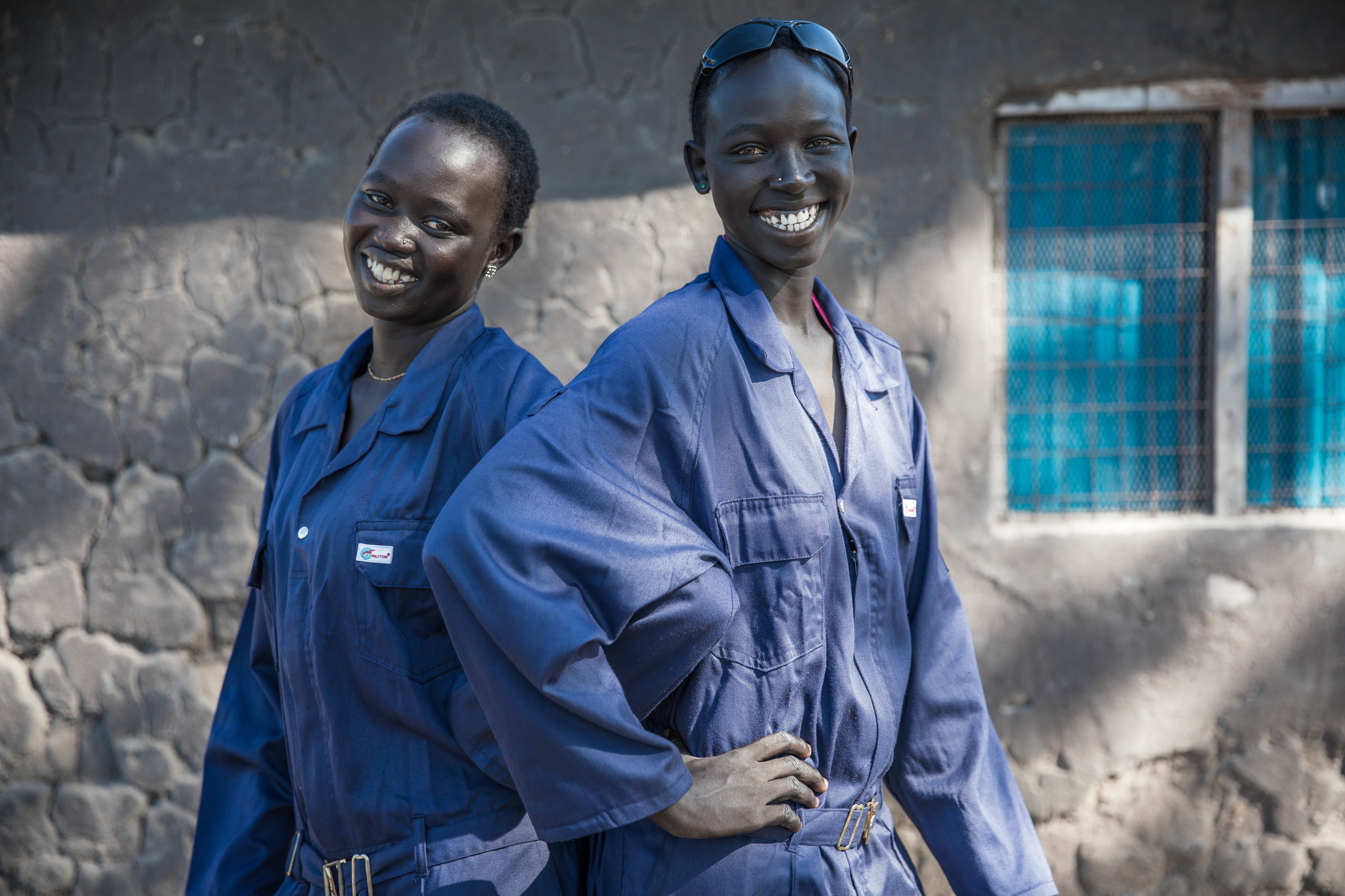 Tina* (left) wants to start a welding business with her friend Maisie* (right) and finish her schooling so she can study medicine and become a doctor