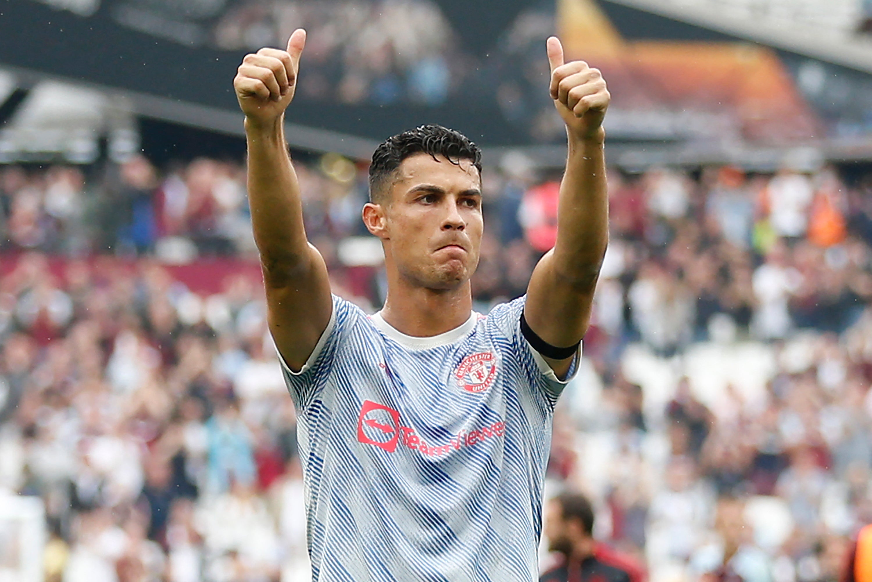 Cristiano Ronaldo scored for the third game in a row in the 2-1 win at West Ham