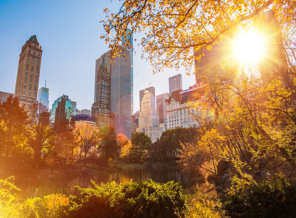 Central Park de Nueva York en otoño