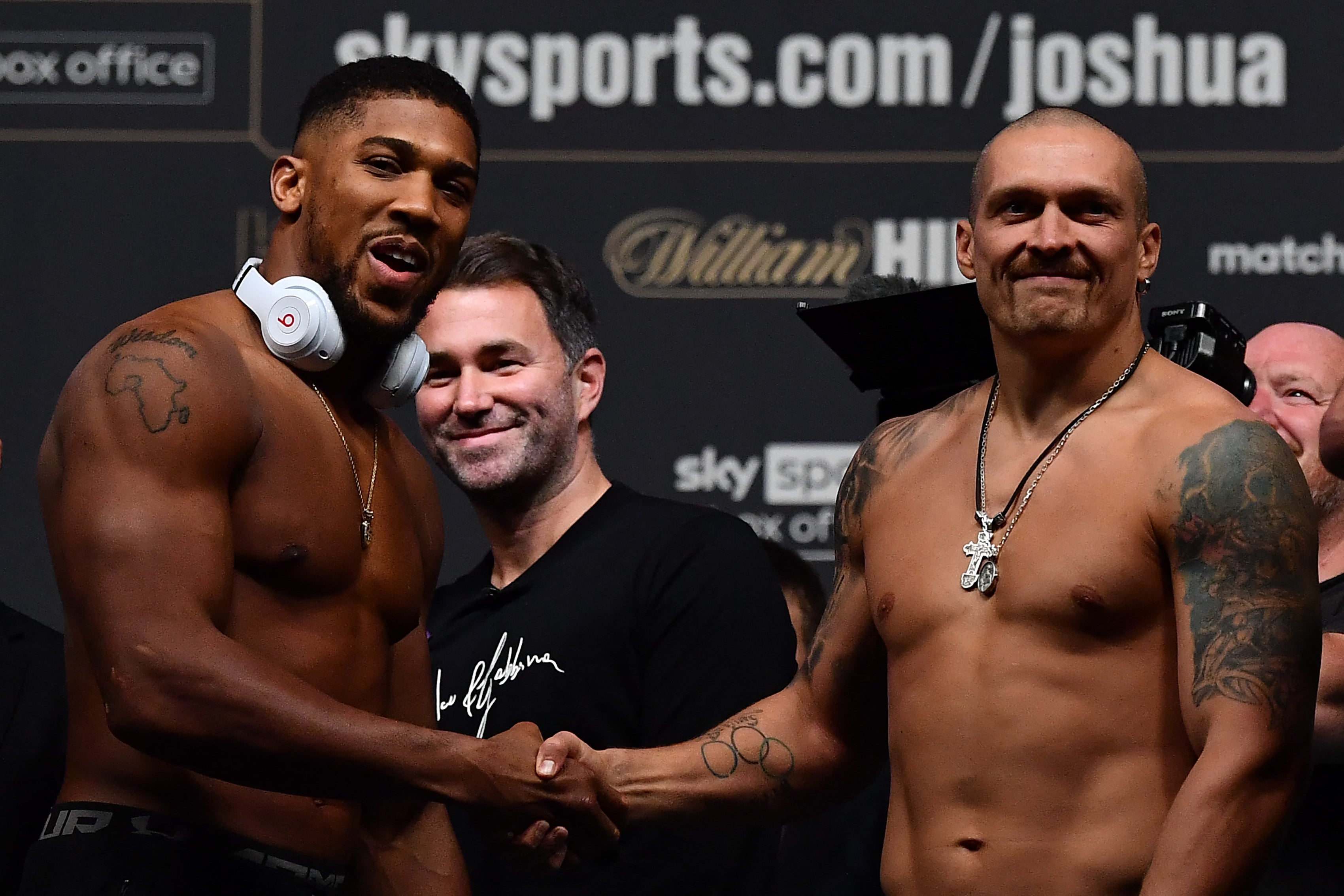 Joshua vs Usyk Briton weighs-in at more than a stone heavier than Ukrainian ahead of heavyweight title fight The Independent