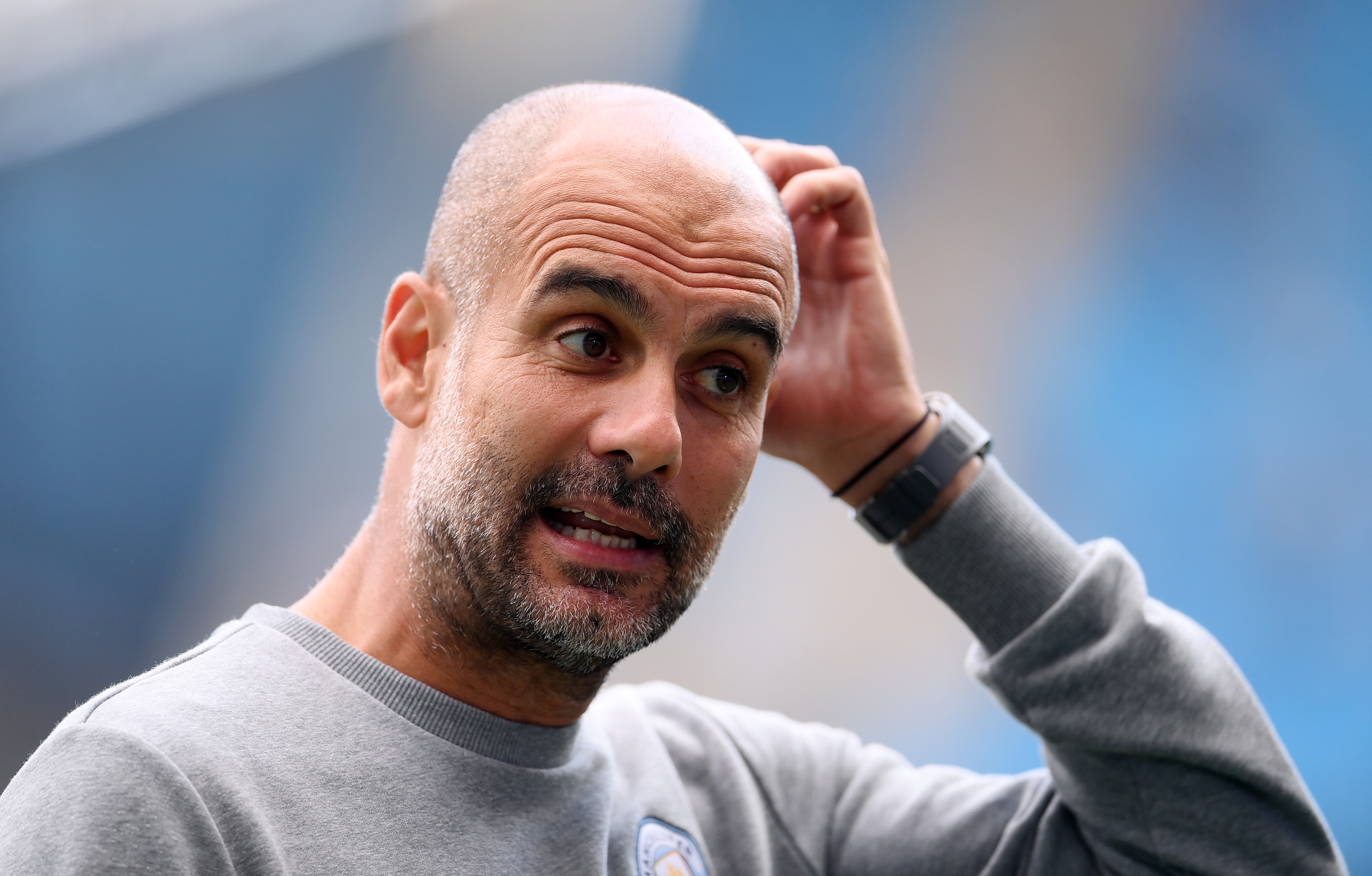 Pep Guardiola is looking forward to the challenge of facing three of Europe’s top teams in a week