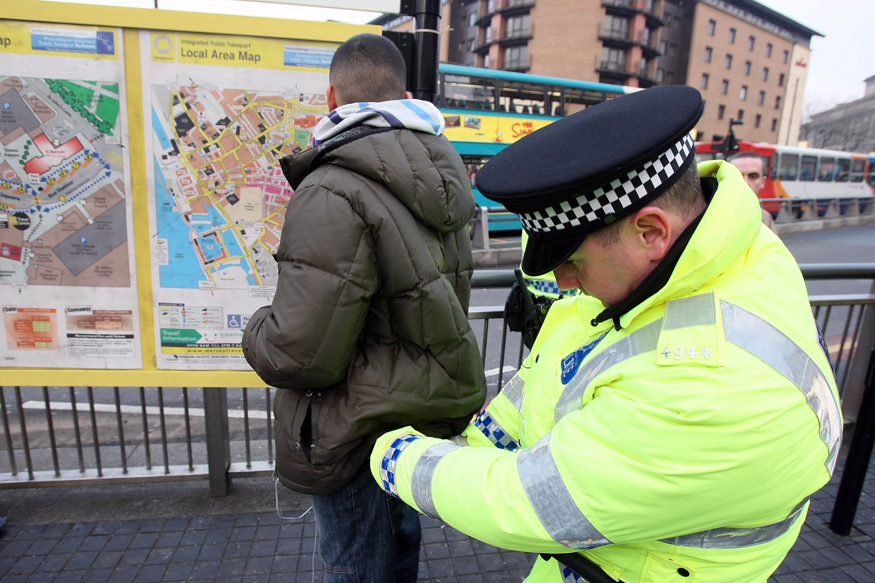 Police stop and search Christmas shoppers in Liverpool last month