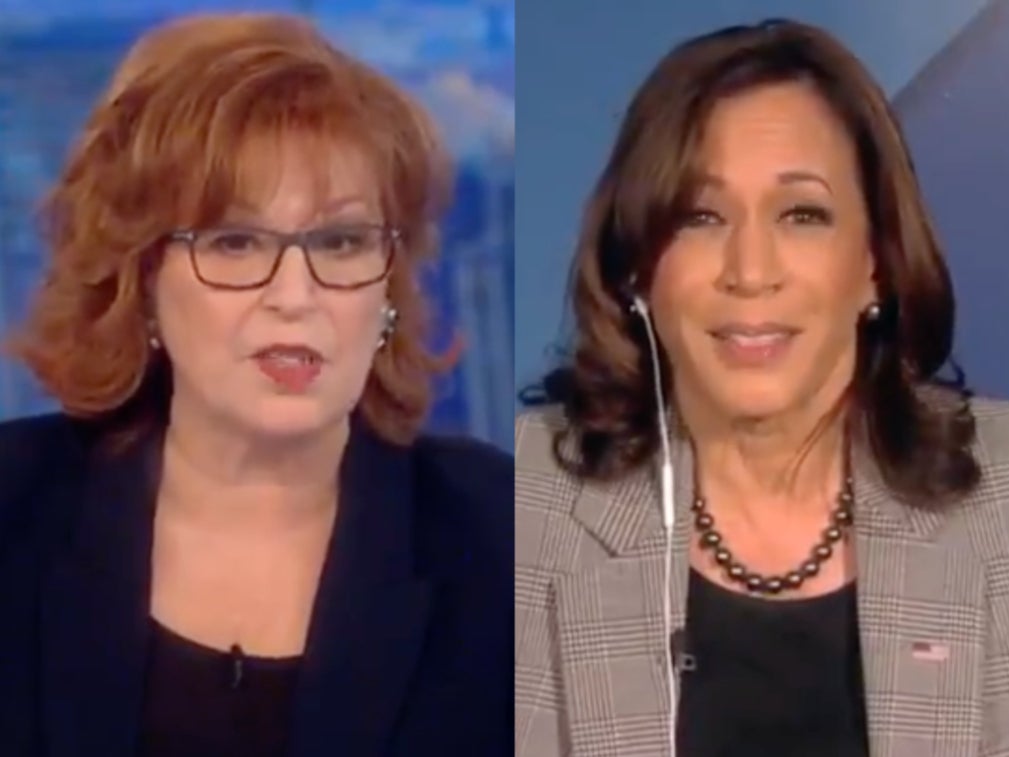 Joy Behar (izquierda) y Kamala Harris (derecha)