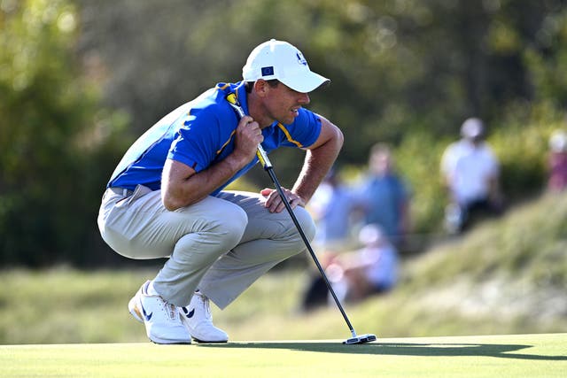 Rory McIlroy was left out of a Ryder Cup session for the first time in his career on Saturday (Anthony Behar/PA)