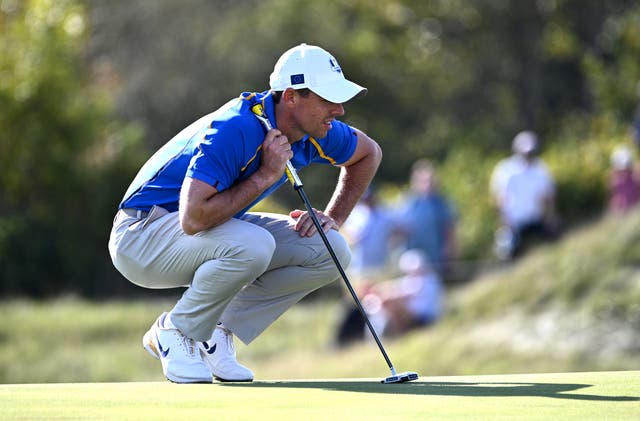 Rory McIlroy was left out of a Ryder Cup session for the first time in his career on Saturday (Anthony Behar/PA)