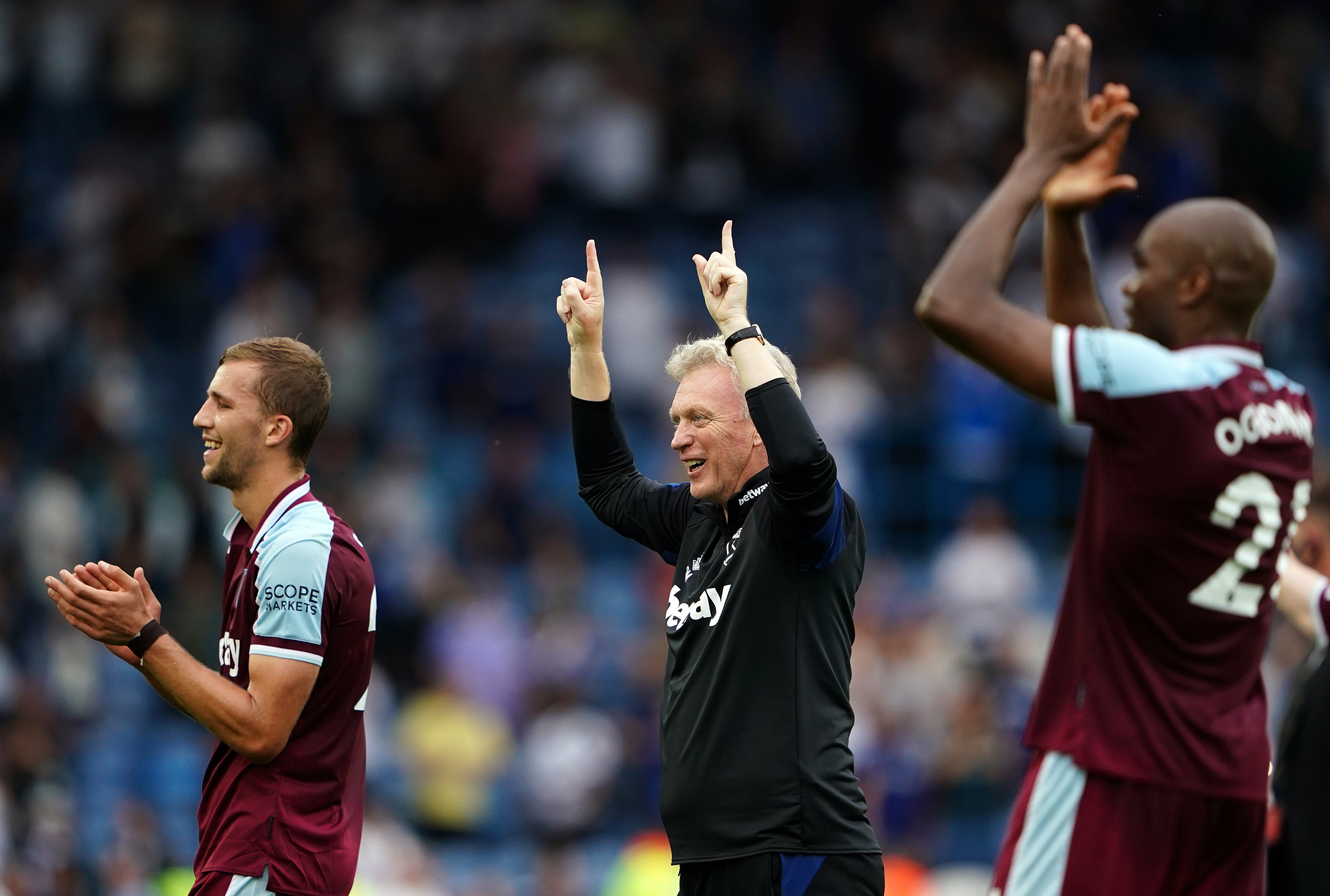 David Moyes’ side left it late to beat Leeds (Zac Goodwin/PA)