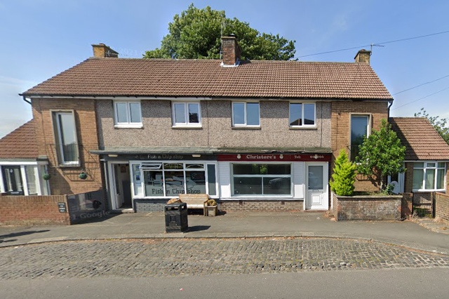 <p>Area in front of Christine and Stephen Williams’ house, where a fence was erected, next door to a chip shop in Alnwick, Northumberland </p>