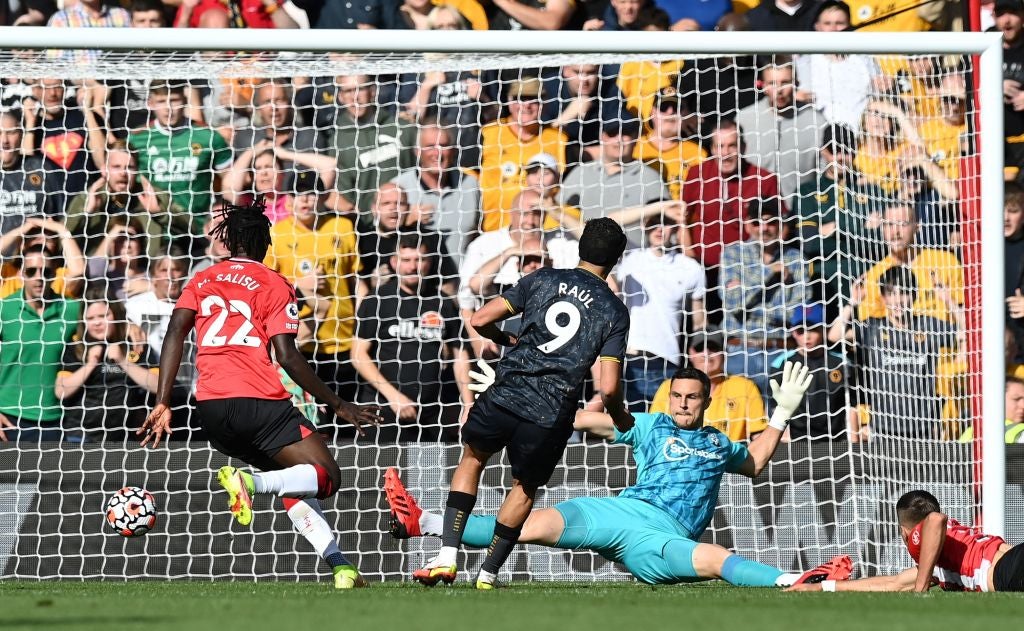 Raul Jimenez beats Southampton goalkeeper Alex McCarthy for the only goal of the game