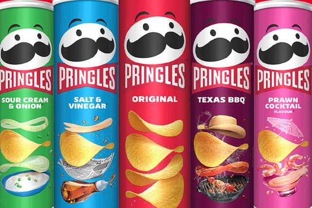 <p>Pringles first rebrand in 20 years</p>