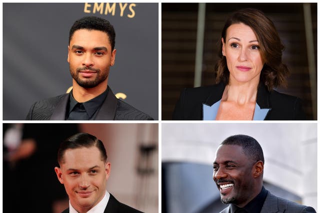 <p>From top left clockwise: Rege-Jean Page, Suranne Jones, Idris Elba and Tom Hardy</p>