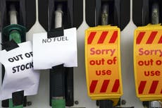 Thousands of petrol stations out of fuel as HGV driver visa plan criticised