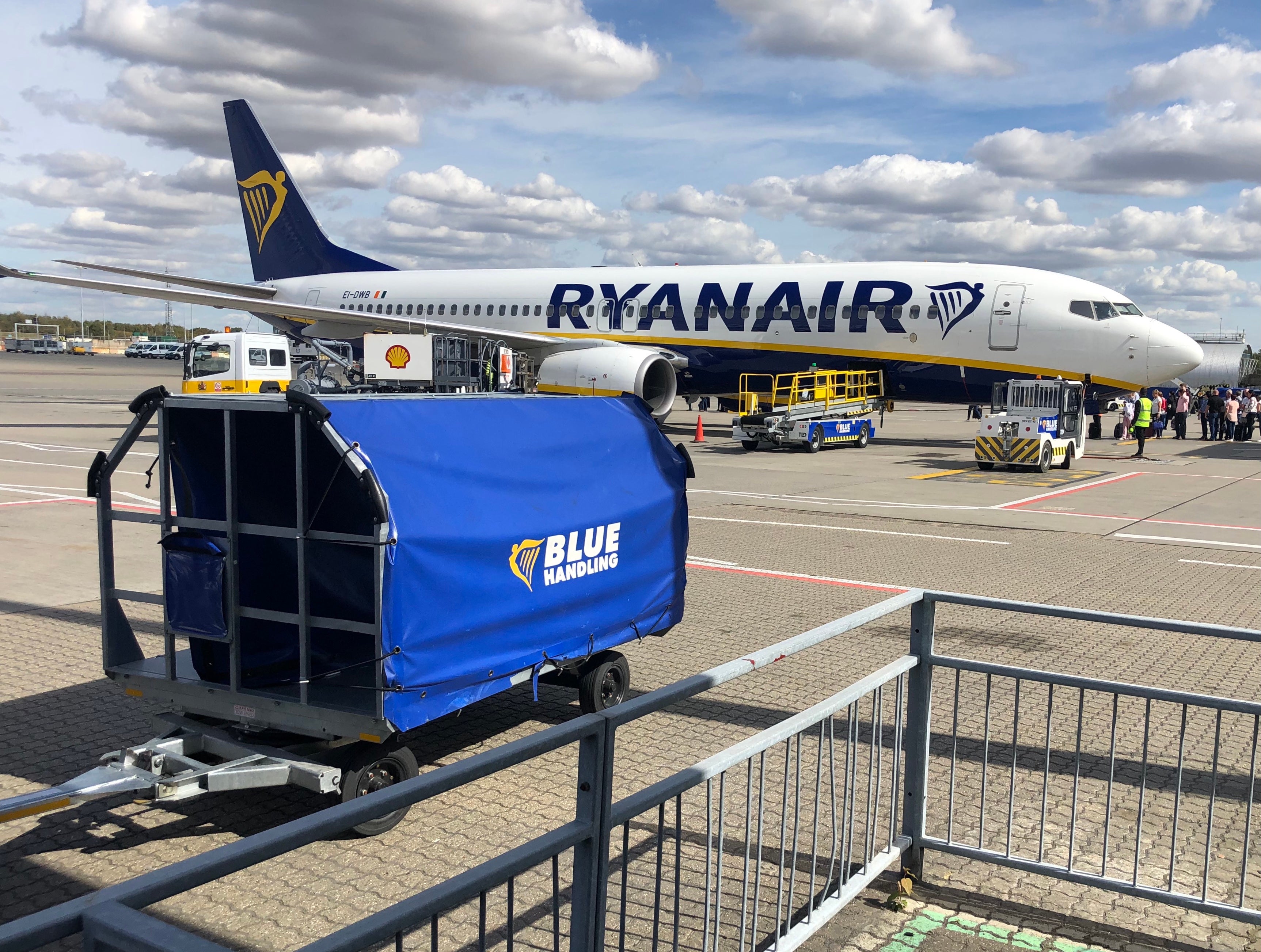 €10 or less from Rome: a Ryanair plane at London Stansted airport