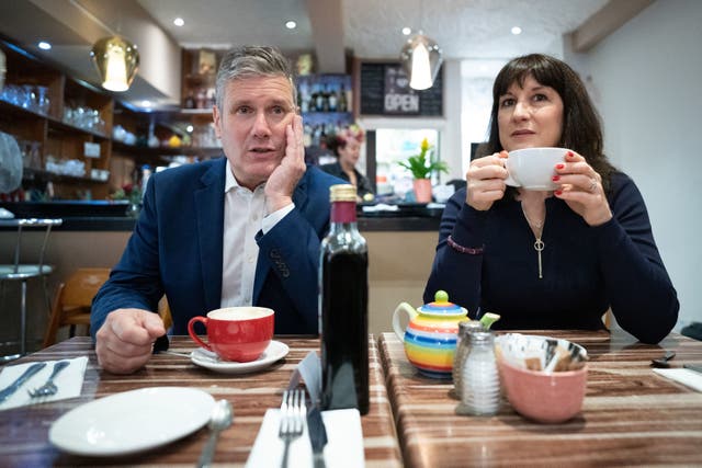 <p>Labour Party leader Sir Keir Starmer and shadow chancellor Rachel Reeves</p>