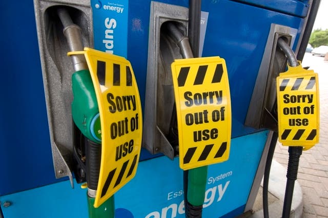 Some petrol stations are running out of fuel due to panic buying (Alamy/PA)