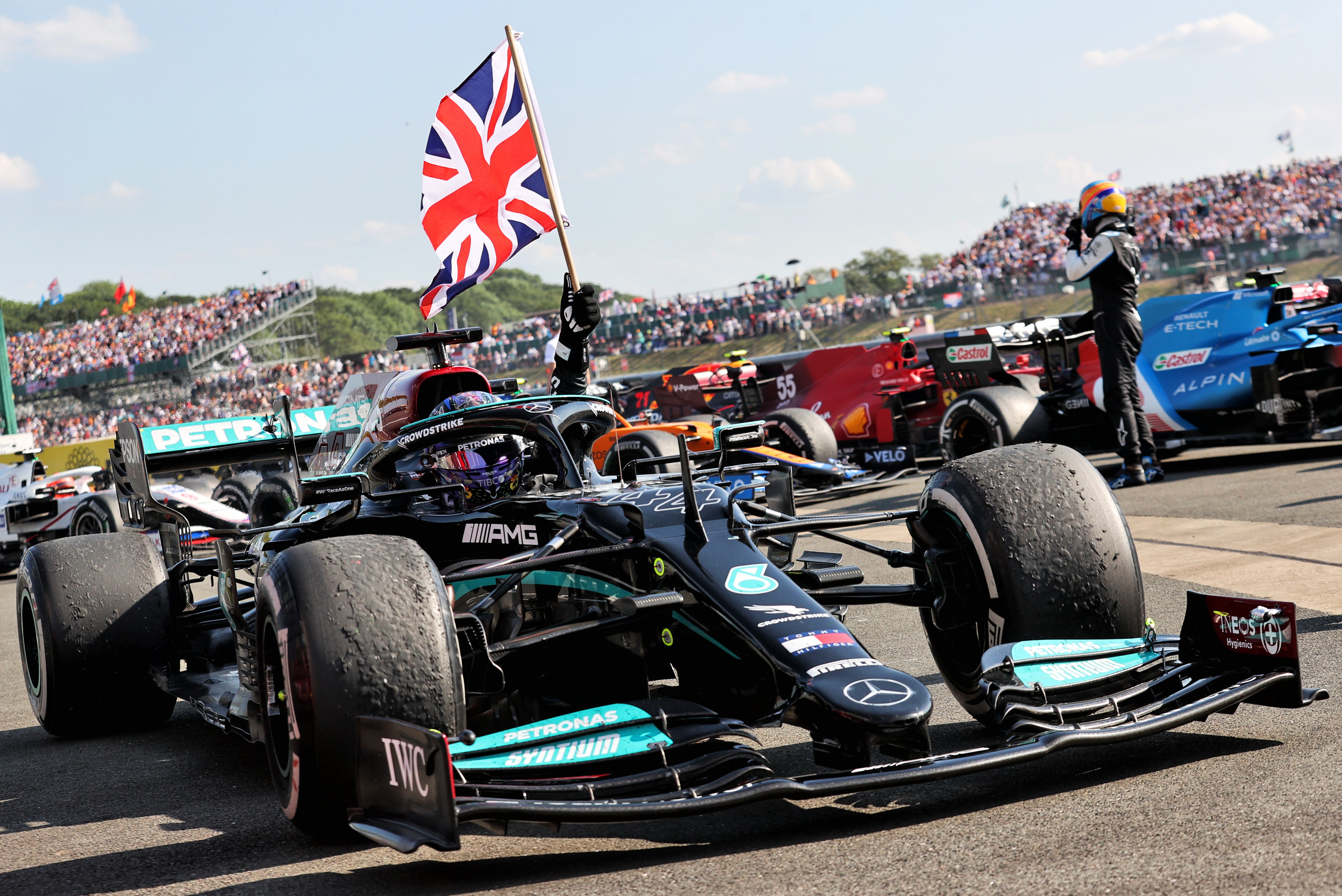 Lewis Hamilton has flown the British flag successfully at Silverstone (POOL Via FIA/PA)