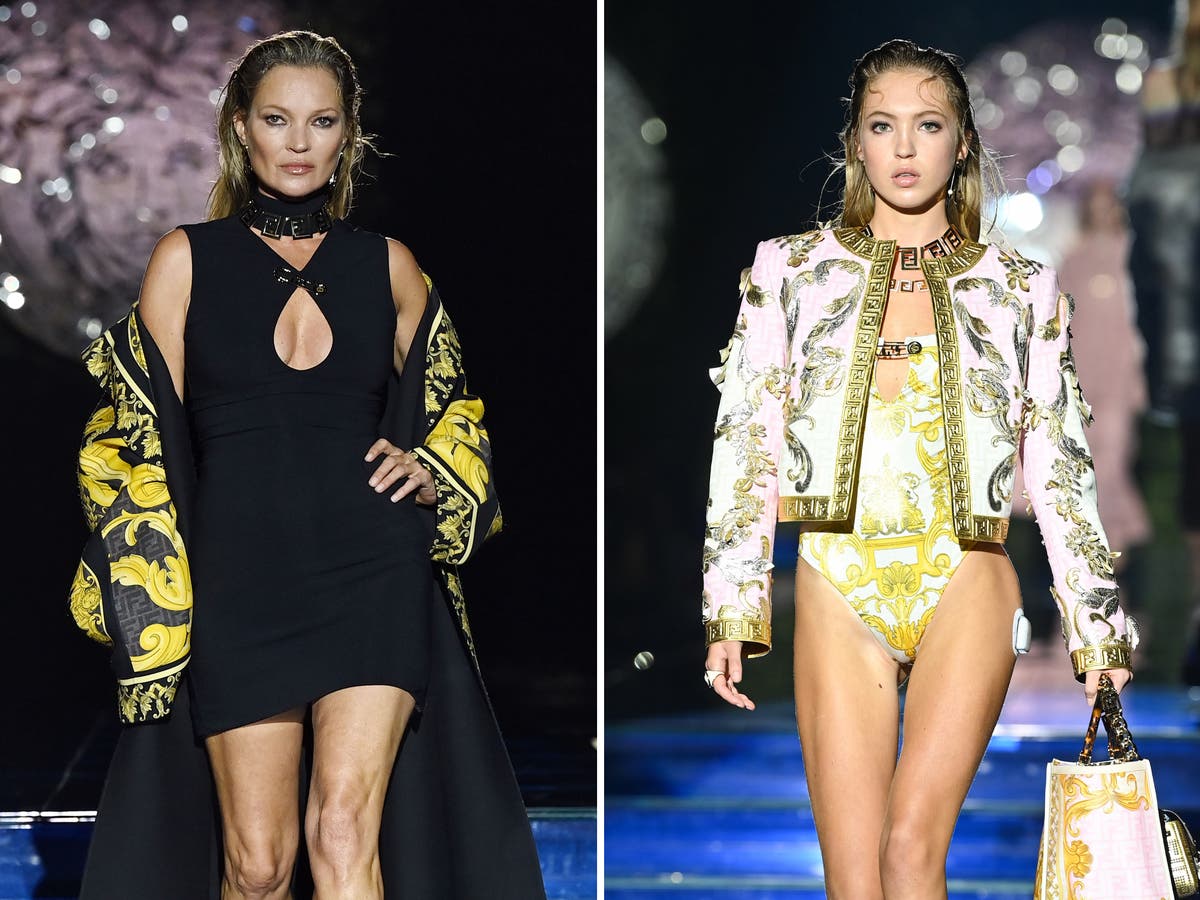 How Do You Say Fendace? Kate Moss, Naomi Campbell, and More Step Out in  Versace and Fendi's Runway Collaboration