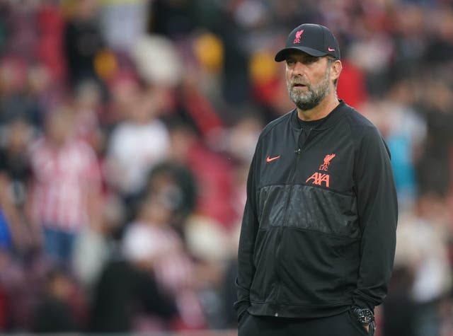 Liverpool manager Jurgen Klopp insists there is no cause for concern after conceding three goals against Brentford at the weekend (Adam Davy/PA)