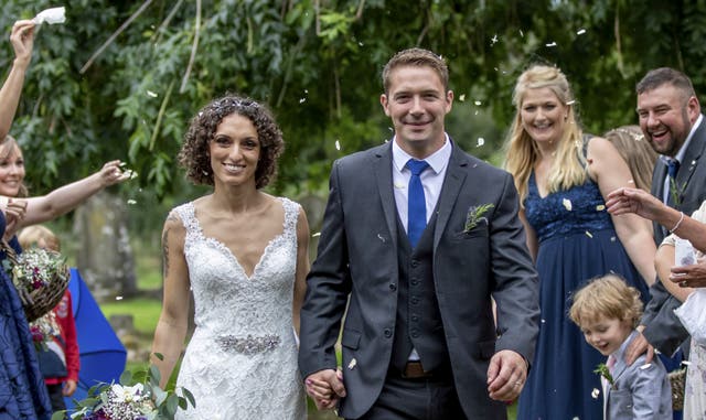 <p>Alex Lilley and Dan Lilley who live in Harby, Nottinghamshirecreated their dream wedding with 130 guests for just £4,000</p>