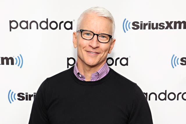 <p>Anderson Cooper at the SiriusXM Studios on 22 September 2021 in New York City</p>