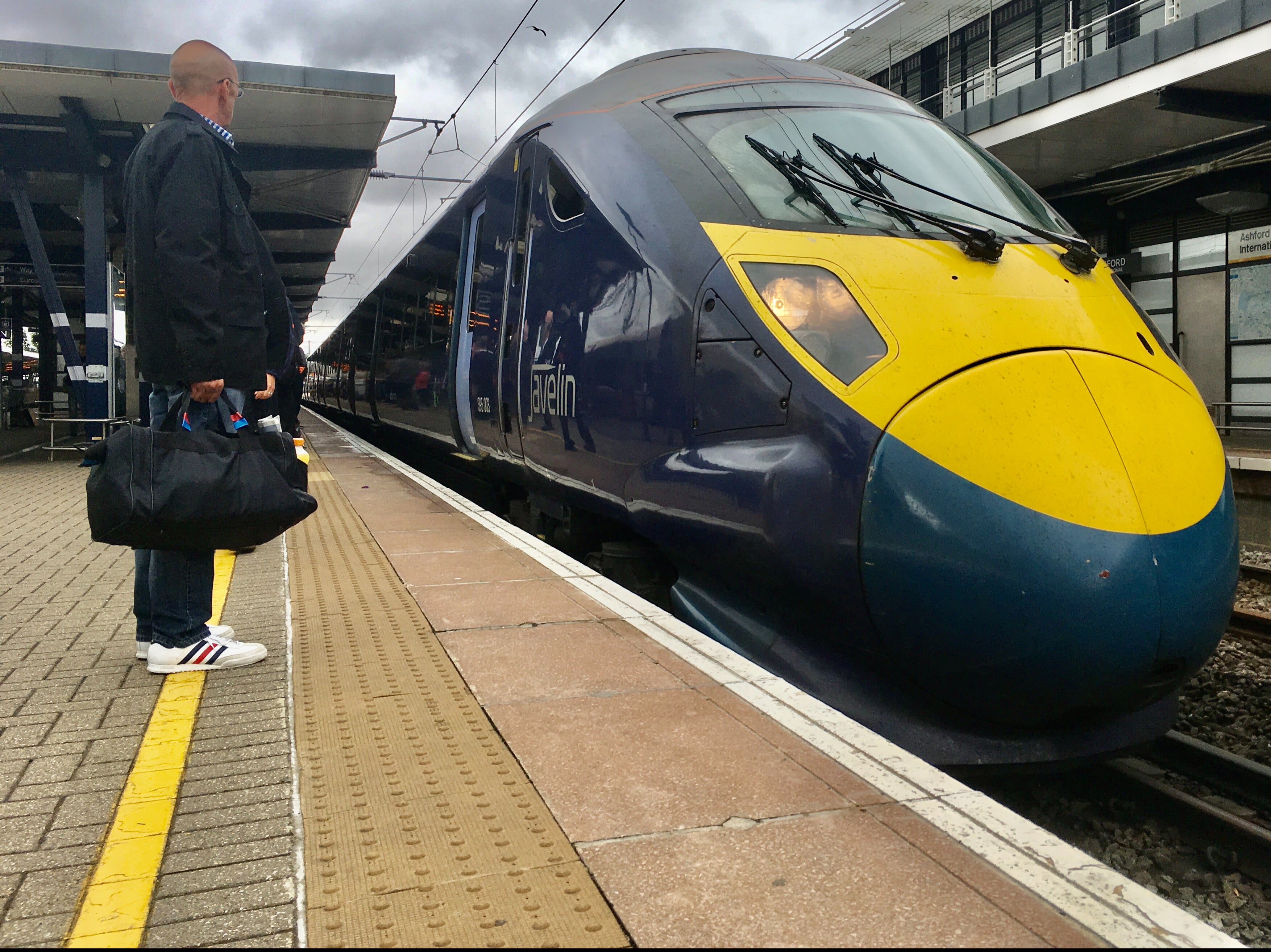 One of Southeastern’s high-speed Javelin trains at Ashford International station in Kent