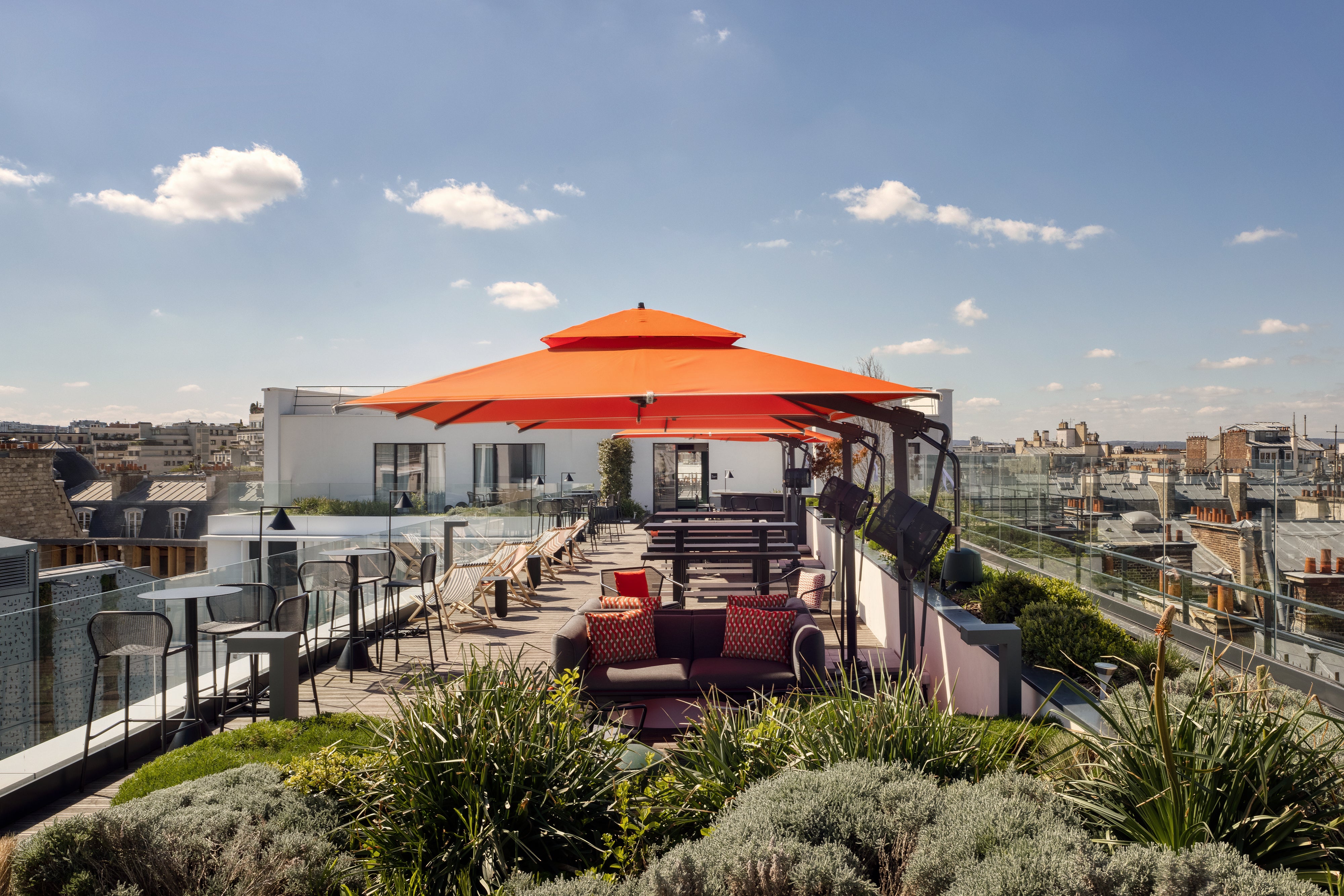 The rooftop at the Canopy by Hilton Paris Trocadero