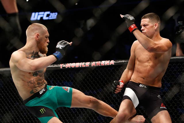 <p>McGregor and Diaz fought for a second time back in August 2016</p>
