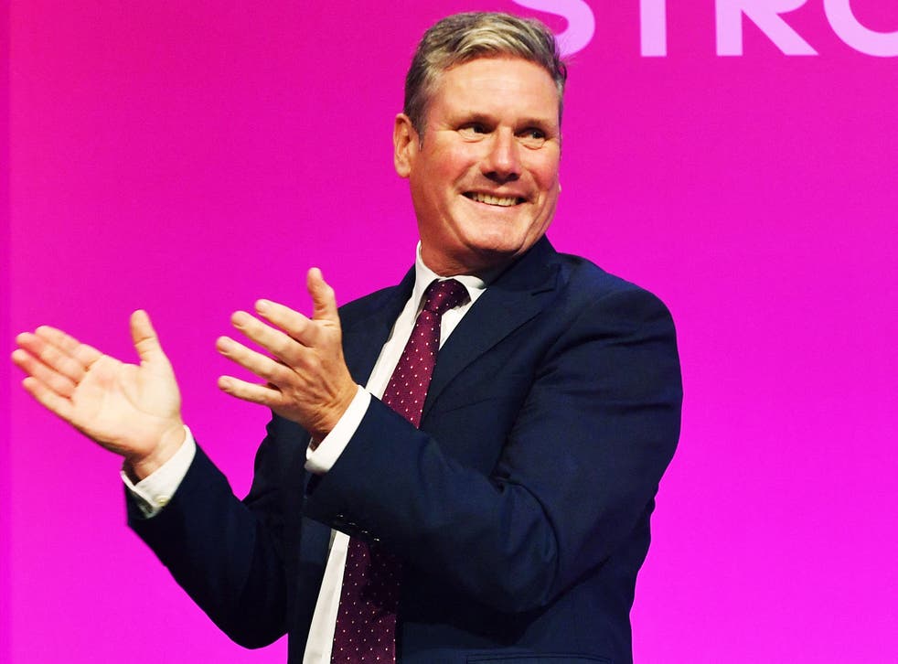 <p>Keir Starmer applauds Rachel Reeves after her speech on the third day of the annual Labour Party Conference in Brighton</p>