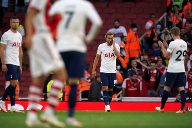 Tottenham’s demise continued with a 3-1 defeat to Arsenal on Sunday (Nick Potts/PA)