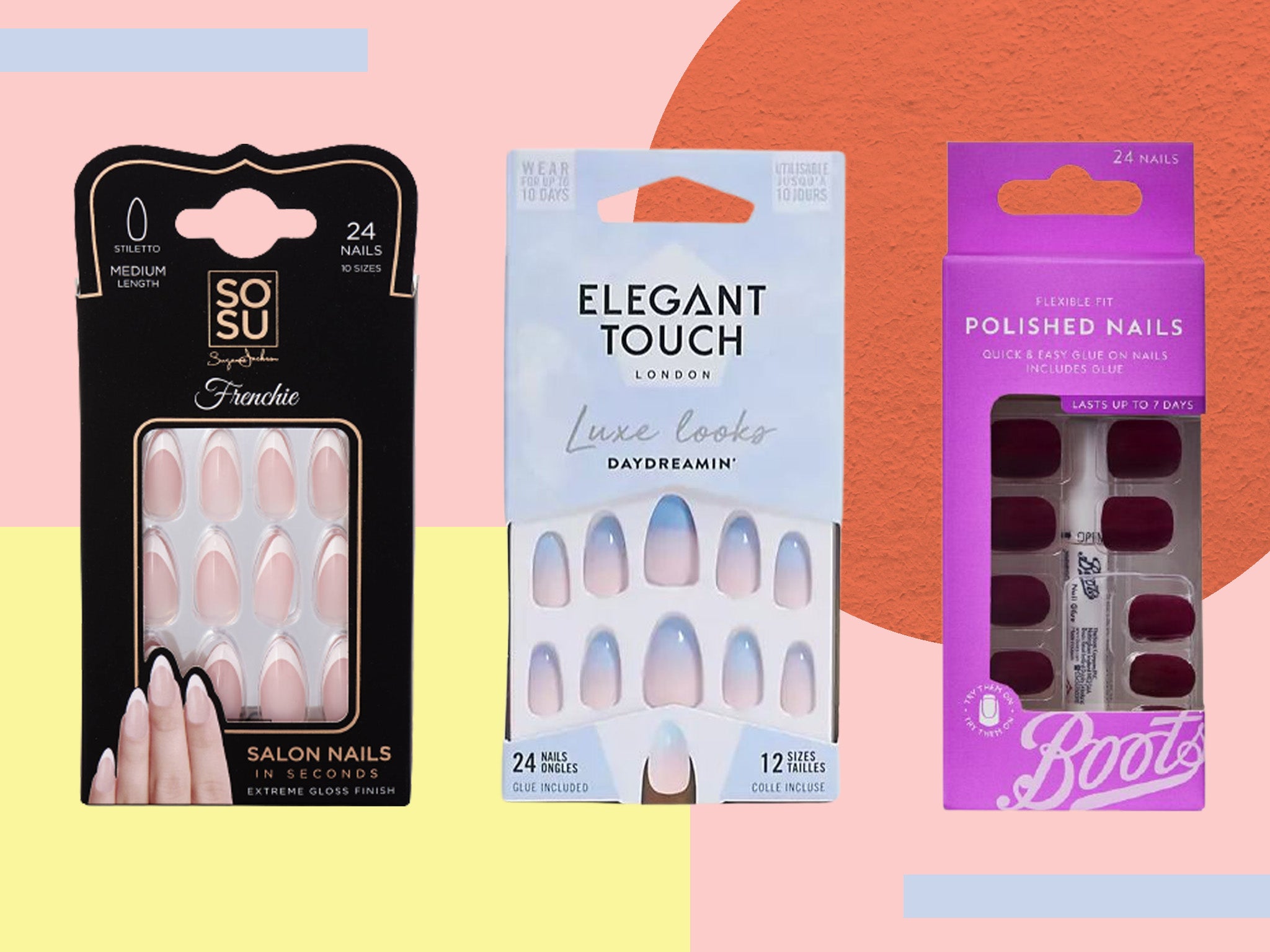 KISS Gel Fantasy Allure Ready-To-Wear Short Square Fake Nails, Pink Floral,  28 Pieces - Walmart.com