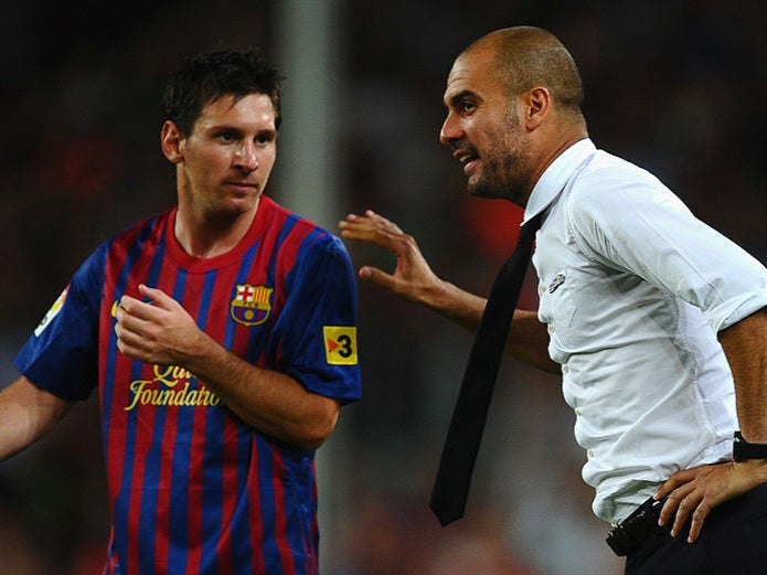 Guardiola coached Messi for four years as Barcelona manager