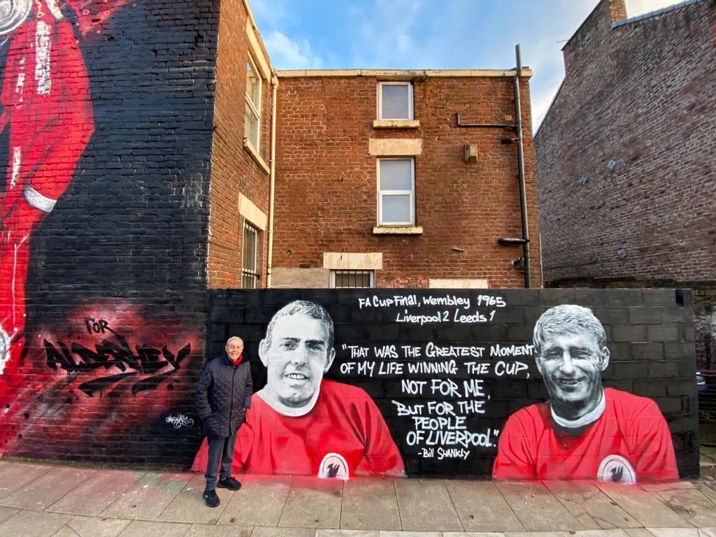 Roger Hunt was included in a mural alongside Ian St John in Liverpool (PA Archive)