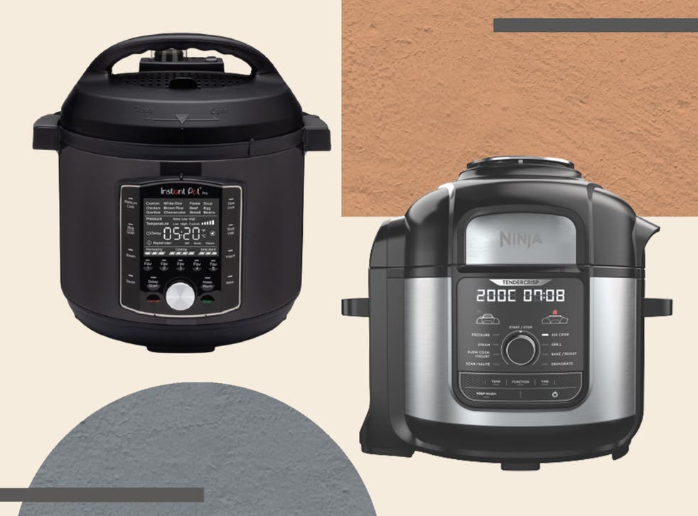 <p>These devices are designed to switch from pressure cooking to slow cooking at the touch of a button</p>