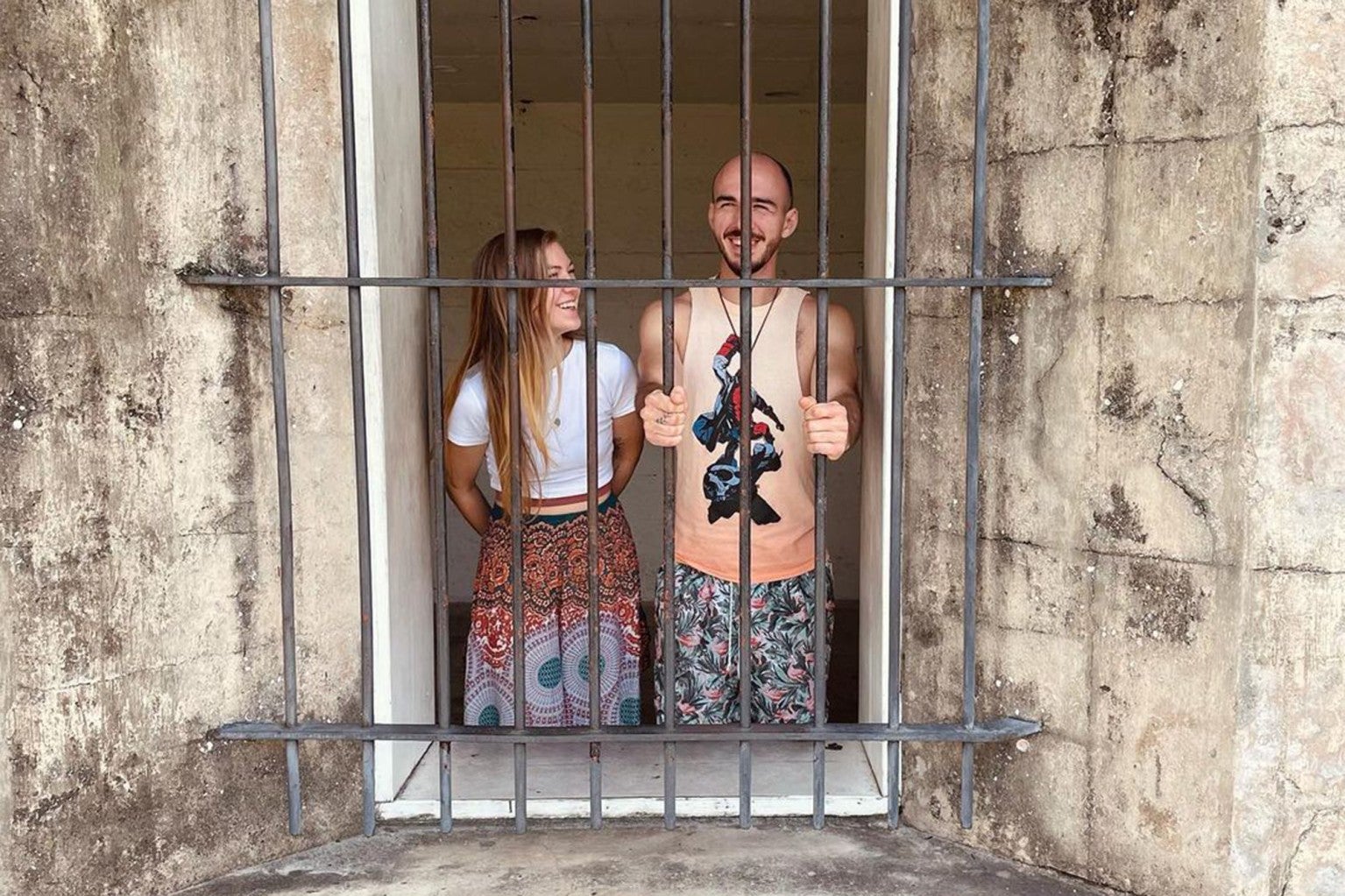 An image from Gabby Petito’s Instagram shows her and Brian Laundrie at Fort De Soto Park in Florida