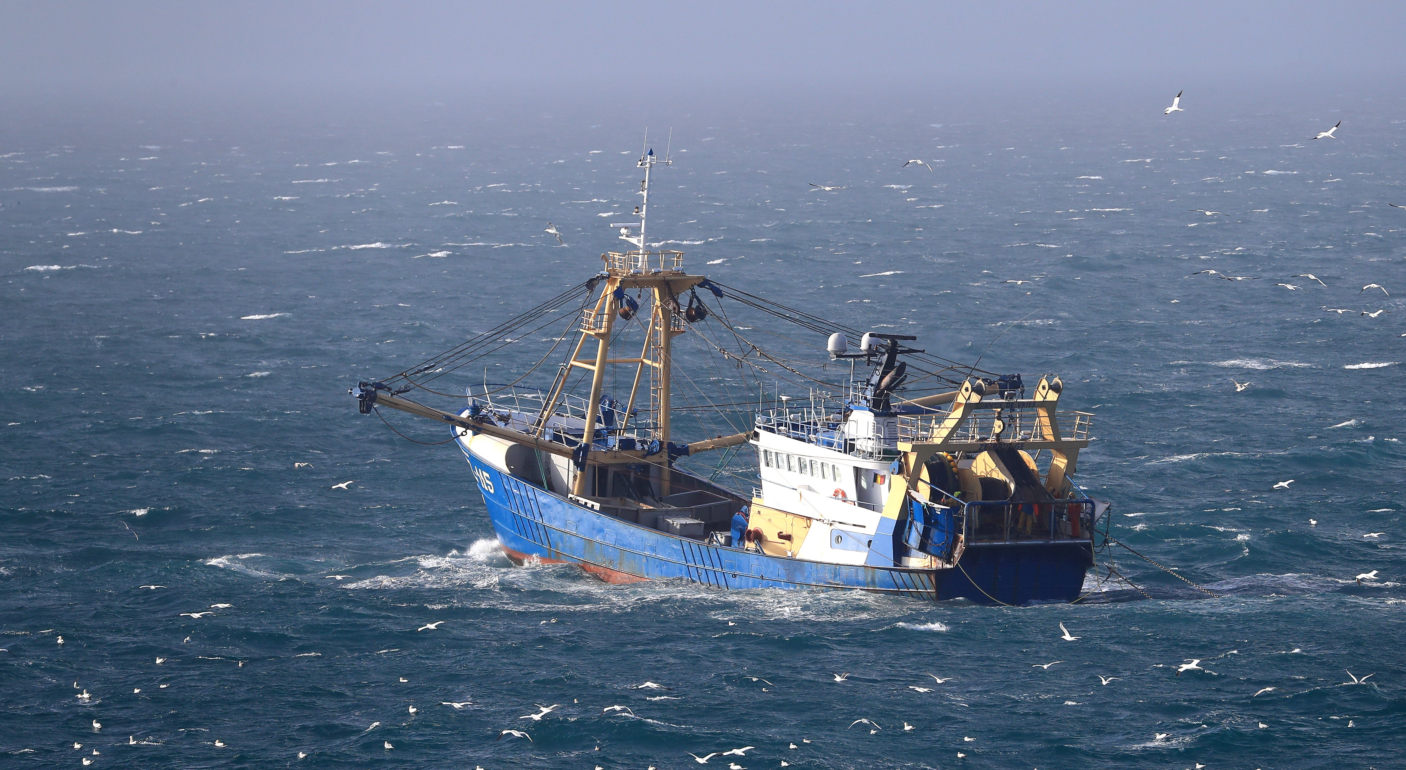 A fishing boat at work in the English Channel (Gareth Fuller/PA)