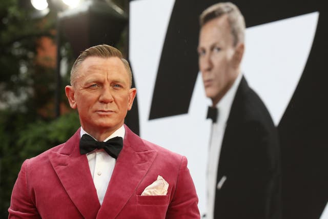 <p>Daniel Craig at the World Premiere of No Time To Die at the Royal Albert Hall </p>