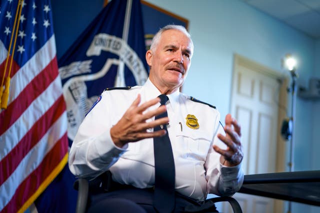 <p>The AP Interview Capitol Police Chief</p>