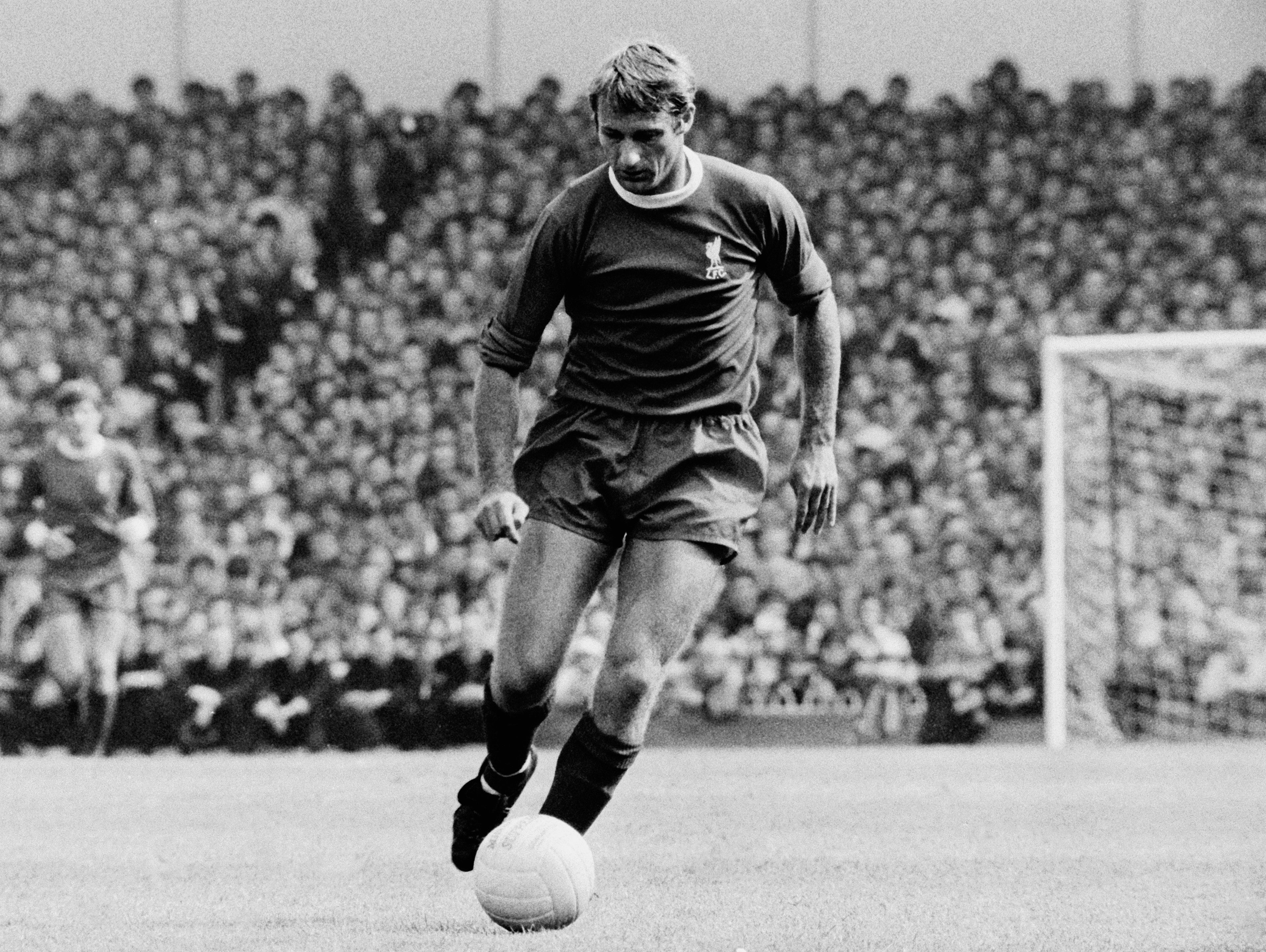 Hunt in action for Liverpool in 1969